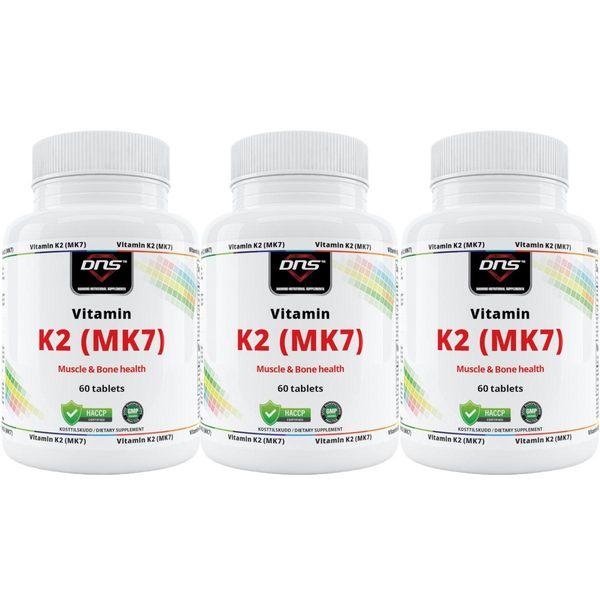 DNS 3-pack Vitamin K2 med 180 tabletter fra Kost1